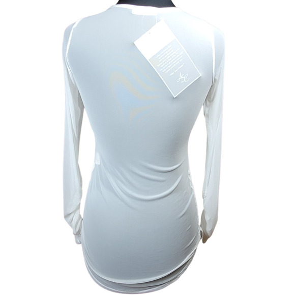 NFL Team Apparel All Sport Couture White Sheer Top Size XL New with Tag - Picture 3 of 5